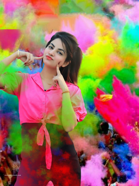 Holi Photo Editing Background With Hot Girls New