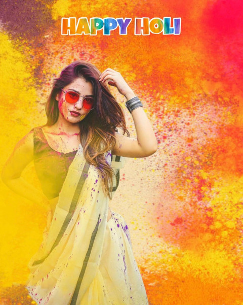 Holi Special Photo Editing Background with Girls New