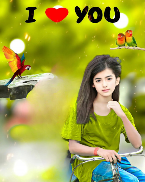 I love Girl HD CB Photo Editing New Background
