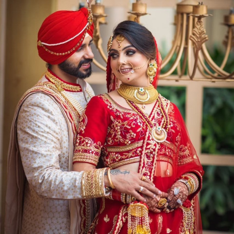 Ideas for Couple Poses in Indian Weddings Pictures