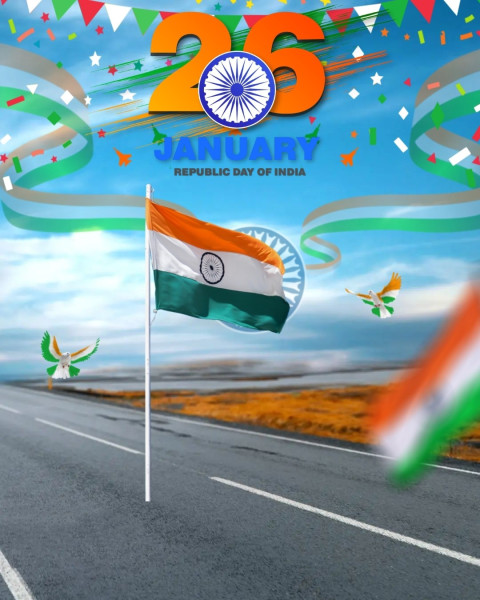 Indian Flag 26 January CB Editing Background HD