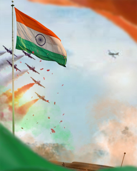 Indian Flag Background For 15 August Independence Day CB Picsart Editing