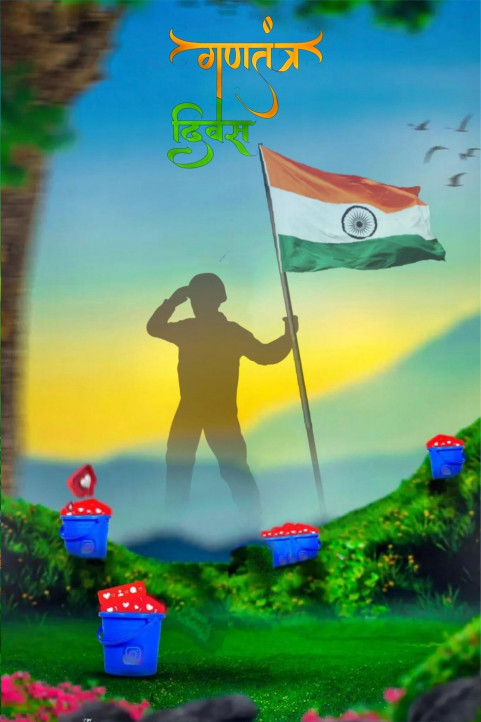 Indian Flag Republic Day Background HD For PicsArt Photo Editing Image