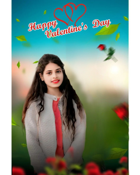 Indian Girl Valentine Day CB Background Download