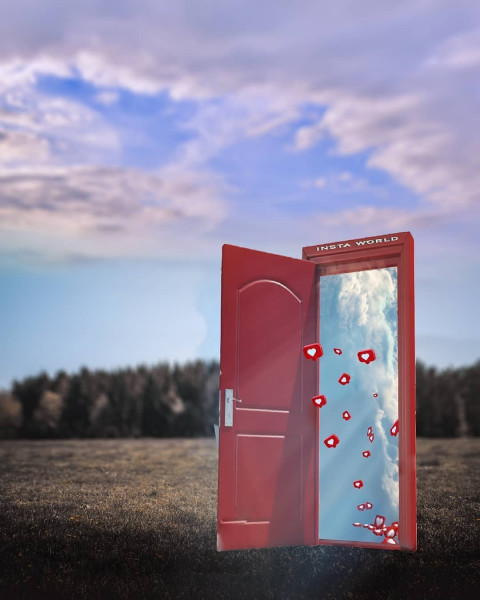 Insta World Door Picsart Background Full HD