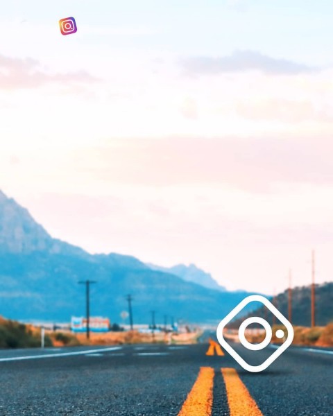 Instagram Logo with Road background HD