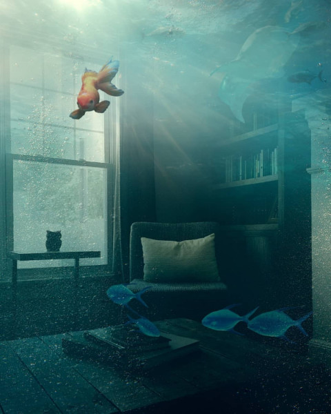 Instagram Trending Fish Background For Picsart & Photoshop