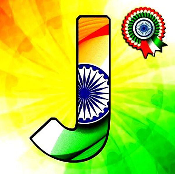 J Name Tiranga Image Indian flag Letter Wallpaper Photo Pictures