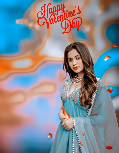 Jannat zubair Valentines Day Background For CB Editing
