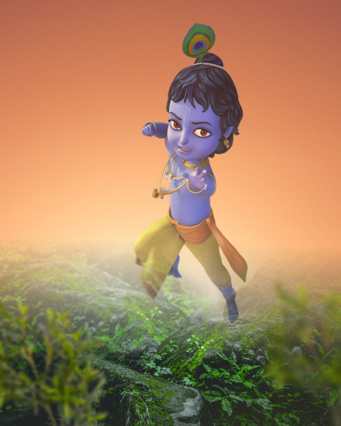 Krishna Janmashtami background For Picsart Full HD
