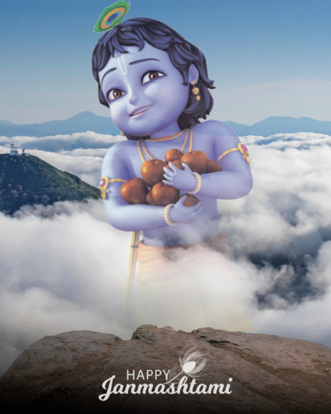 Krishna Janmashtami CB Editing Background Download Free