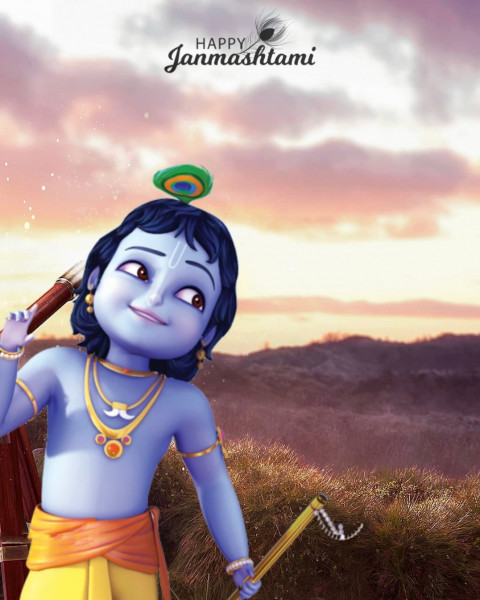 Krishna Janmashtami CB Editing Backgrounds Download