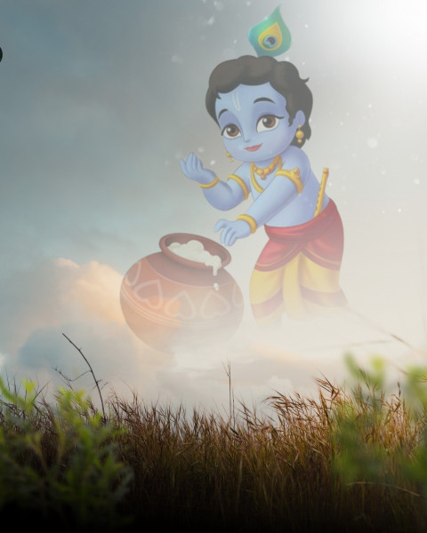 Krishna Janmashtami CB Picsart Editing Background Full HD