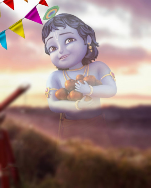 Krishna Janmashtami CB Picsart Editing Background Full HD