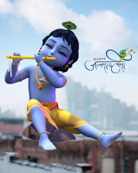 Krishna Janmashtami CB PicsArt Photo Editing Background DP