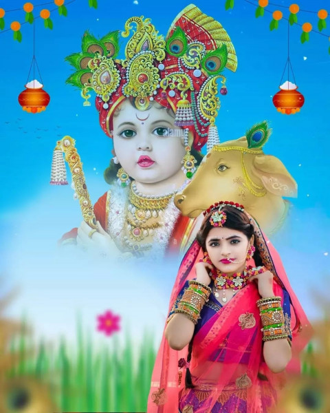 Krishna Janmashtami Editing Background For PicsArt Full HD Pic