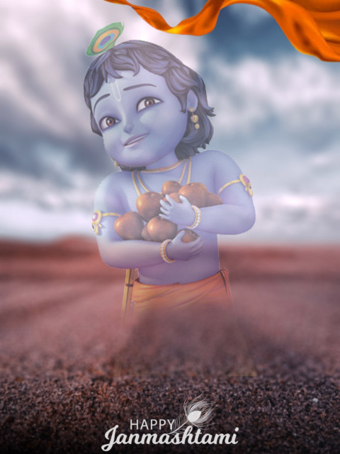 Krishna Janmashtami Editing Blur CB Background Full HD Download