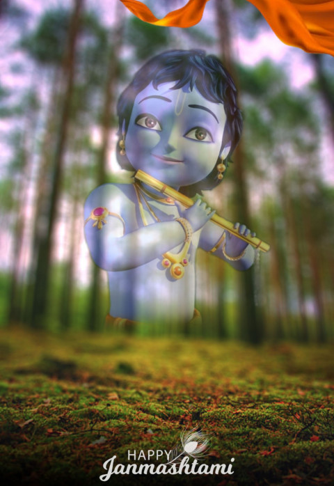 Krishna Janmashtami Editing Blur CB Background Full HD Download New