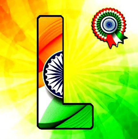 L Name Tiranga Image Indian flag Letter Wallpaper Photo Pictures