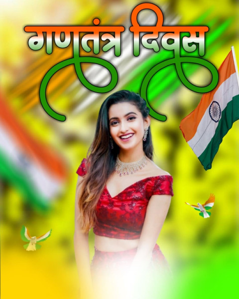 Latest 26 January Happy Republic Day Girls Editing Background Free