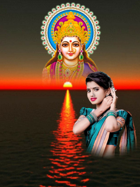 Latest Girls Chhathi Maiya Snapseed Editing Background