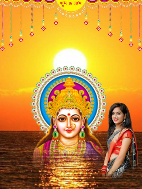 Latest Girls Happy Chhath Puja Snapseed Editing Background