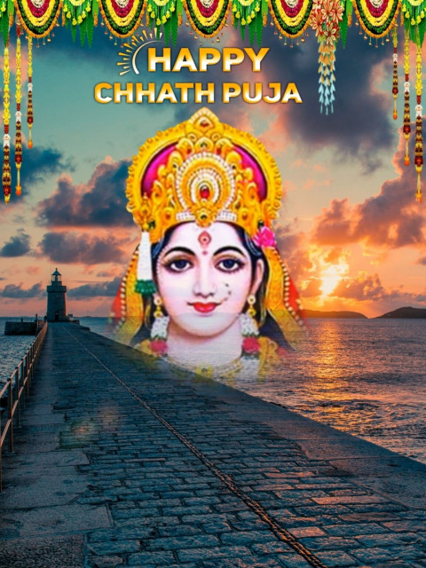 Latest Happy Chhath Puja CB PicsArt Editing Photo Background