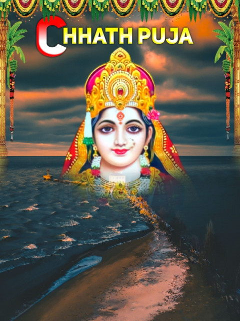 Latest Happy Chhath Puja CB PicsArt Editing Photo Background