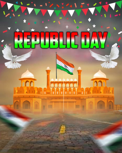 Latest Happy Republic Day CB Background Free Download