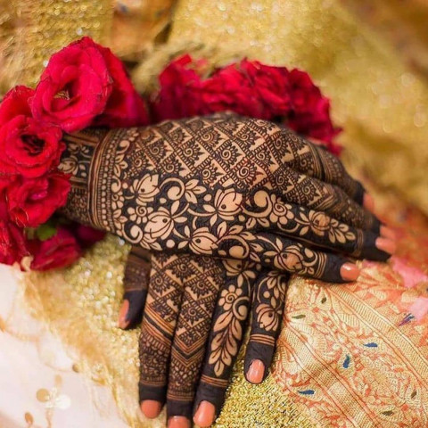 Latest Mehndi Design Wallpaper For Wedding Dulhan