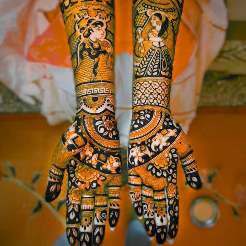 Latest Mehndi Design Wallpaper For Wedding Dulhan