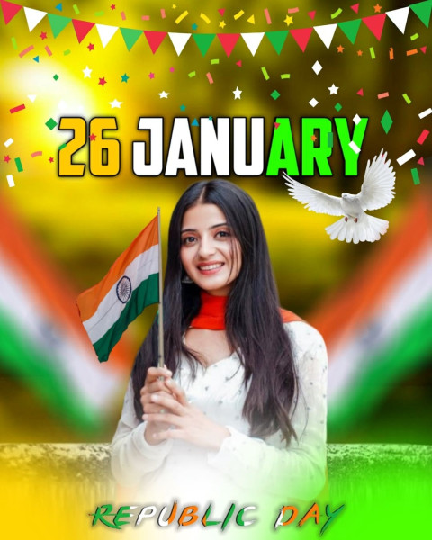 Latest Republic Day Editing Background With Cute Girls Images