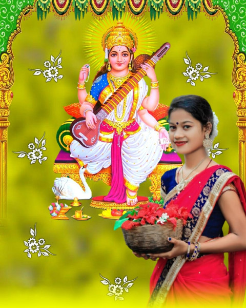 Latest Saraswati Puja Special CB Editing Background