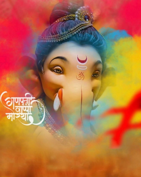 Lord Ganesh Chaturthi Editing Background Download HD