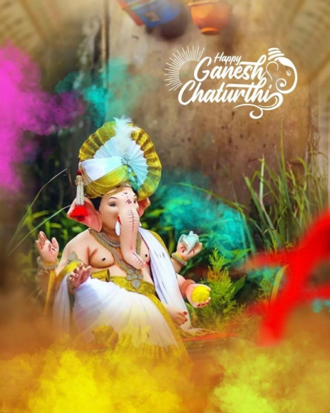 Lord Ganesh Chaturthi Editing Background Download HD New