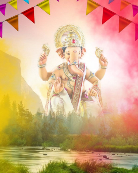 Lord Ganesh Ji Editing High Resolution Background Free
