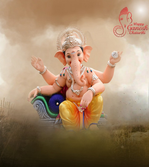 Lord Ganesha PicsArt Banner Editing HD Background Download DP