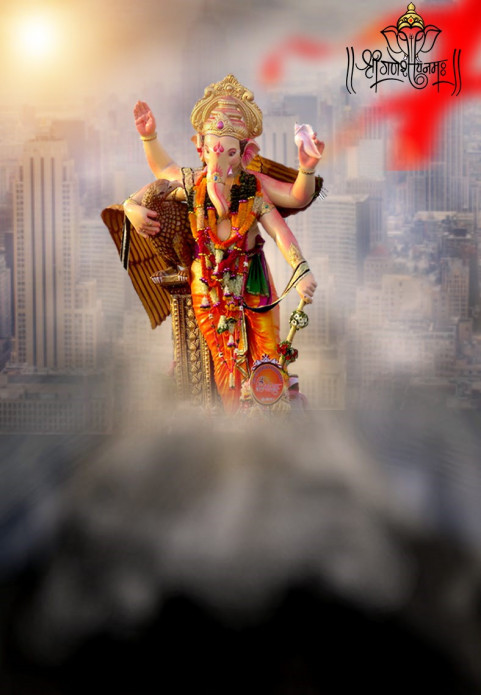 Lord Ganesha PicsArt Banner Editing HD Background Download Img