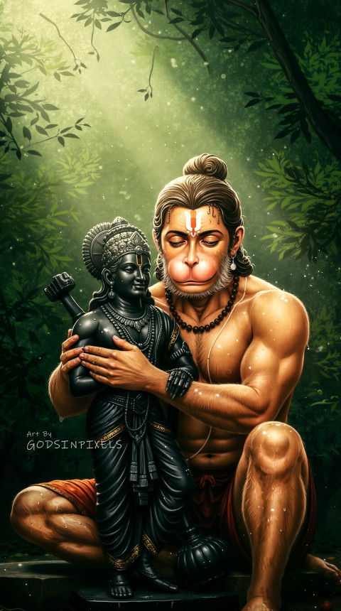 Lord Hanuman Ji And Lord Ram Photo Free Wallpaper Image