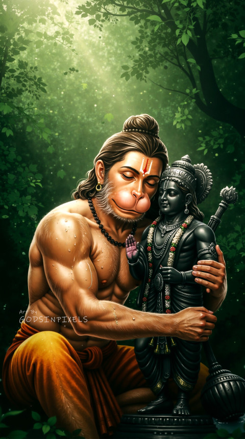Lord Hanuman Ji And Lord Ram Photo Free Wallpaper Image