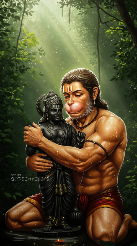 Lord Hanuman Ji And Lord Ram Photo Free Wallpaper Image Pic