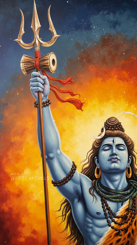 Lord Mahadev With Trishul Hd Photo Full Screen Wallpaper Dp