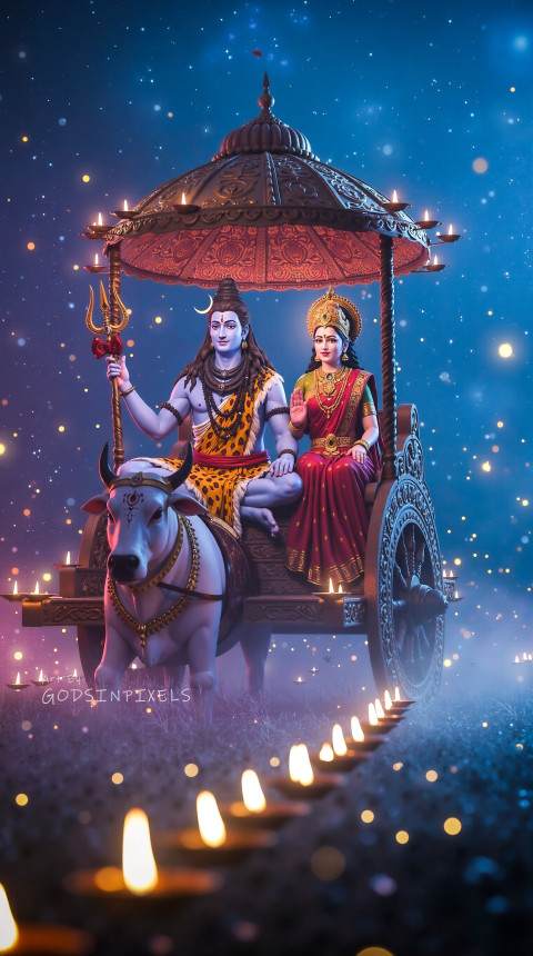 Lord Shiva And Parvati Photo Free Mobile Screen Wallpaper Background