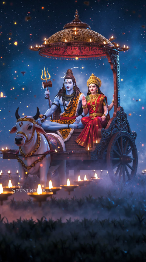Lord Shiva And Parvati Photo Free Mobile Screen Wallpaper Background Pic