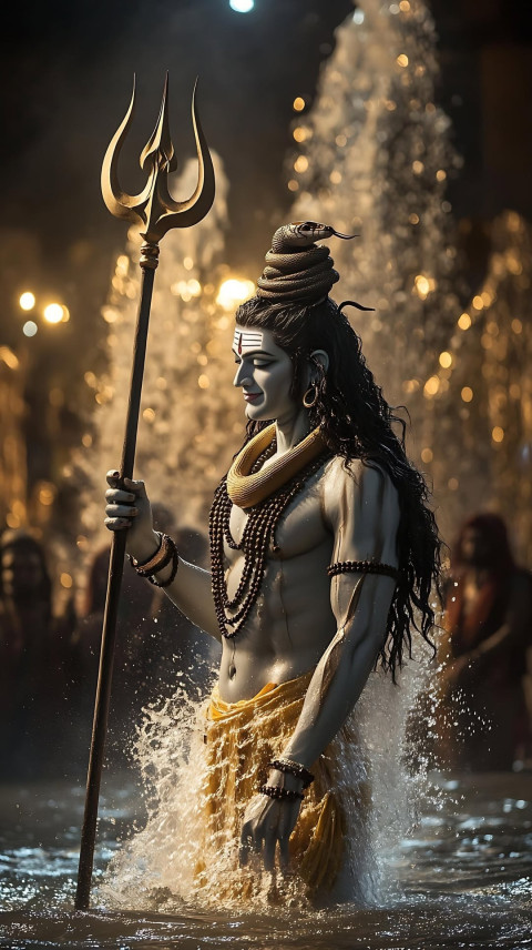 Lord Shiva Full Body Mobile & IOS Background HD Wallpaper