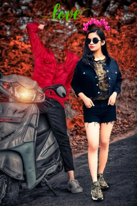 Love PicsArt CB Facecut Boy With Girl  Background HD