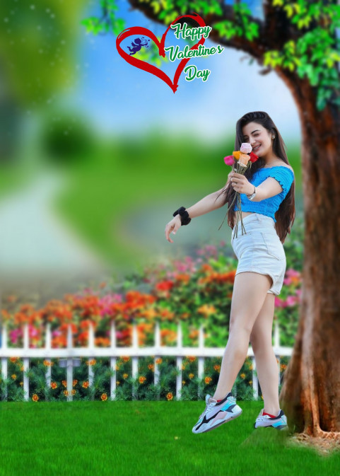 Love Valentine Day Bakground With Girl For Trending Picsart Editing