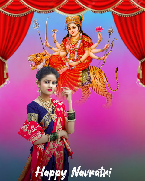 Maa Durga Puja Background For Cb Snapseed Photo Editing With Girl
