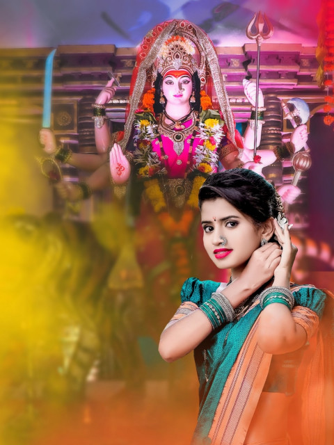 Maa Durga Puja CB Photo Editing Background Download