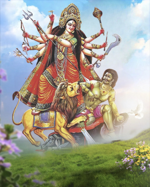 Maa Durga Puja CB Photo Editing Background Download Free